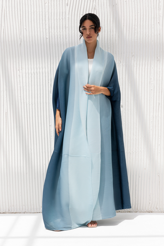 Axury Signature Pleated Open Abaya