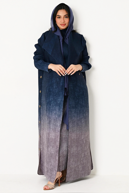 Axury Horizon Fade Buttoned Abaya