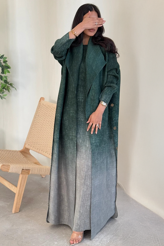 Axury Horizon Fade Buttoned Abaya