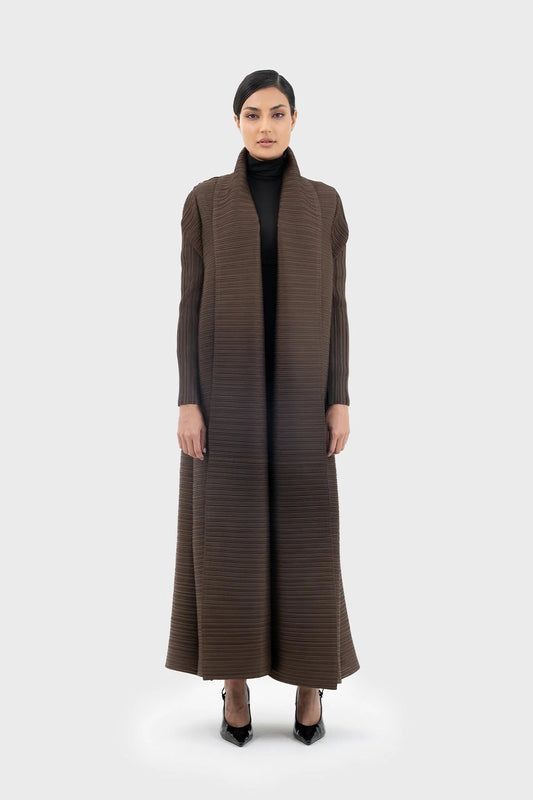 Axury Signature Pleated Open Abaya