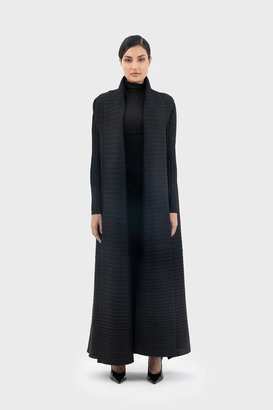 Axury Signature Pleated Open Abaya