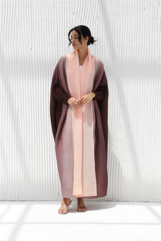 Axury Signature Pleated Open Abaya