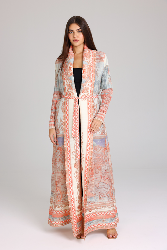 Axury Artisan Echo Printed Abaya