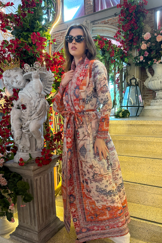 Axury Ember Heritage Printed Abaya
